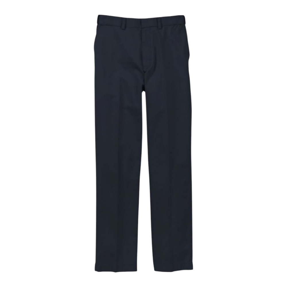 LL Bean Navy Dress Chino Pant 35x34 Plain Front Comfort Waist Wrinkle Free New‎